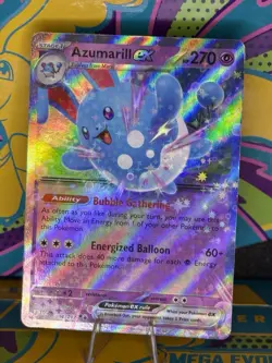 Pokemon TCG Azumarill EX ASC 084/217 Double Rare Holo Card NM - Image 1