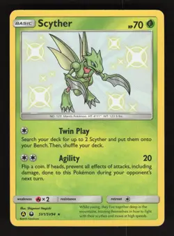 Scyther SV1/SV94 Pokemon Hidden Fates Holo Card - Image 1