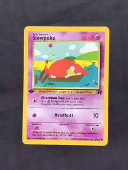Pokemon Cards: Team Rocket 1st Edition Common: Slowpoke 67/82 - Image 1