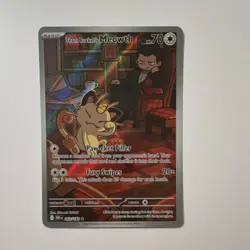 Pokemon Team Rocket's Meowth Full Art Rare Holo 70 HP Card 203/182 - Image 1