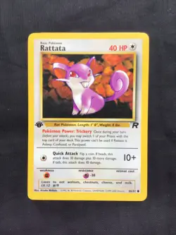 Pokemon Cards: Team Rocket 1st Edition Common: Rattata 66/82 - Image 1