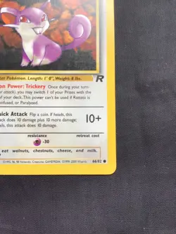 Pokemon Cards: Team Rocket 1st Edition Common: Rattata 66/82 - Image 4