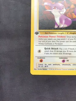 Pokemon Cards: Team Rocket 1st Edition Common: Rattata 66/82 - Image 5