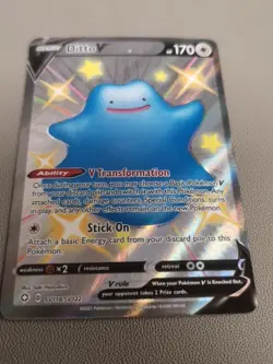 Ditto V - SV118/SV122 - Pokemon Shining Fates Sword Shield Shiny Rare Card - Image 1