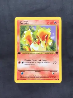 Pokemon Cards: Team Rocket 1st Edition Common: Ponyta 64/82 - Image 1