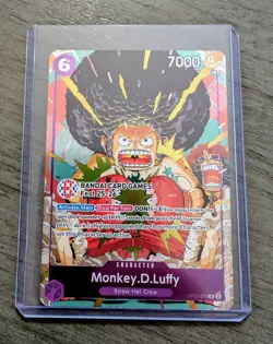 Monkey D Luffy OP07-073 BANDAI CARD GAMES Fest Promo Card English - NM - Image 1