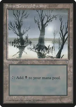 Ice Age Snow-Covered Swamp MTG Magic the Gathering HP - Image 1