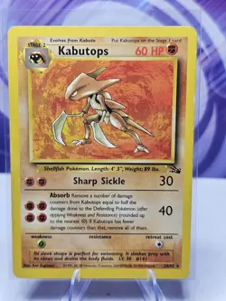 Pokemon TCG Kabutops 24/62 Fossil MP - Image 1