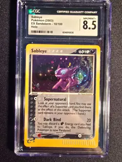 Pokemon TCG Sableye 10/100 Sandstorm Holo CGC 8.5 - funny swirl English - Image 1