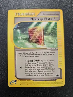 Pokemon Skyridge Mystery Plate Delta 136/144 NEAR MINT - Image 1