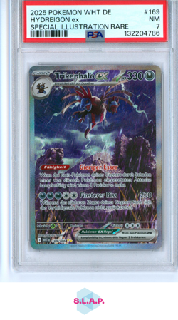 HYDREIGON EX SPECI4L ILL RARE POKEMON GER WHT DE-WHITE FLARE 2025 169 PSA 7 - Image 1