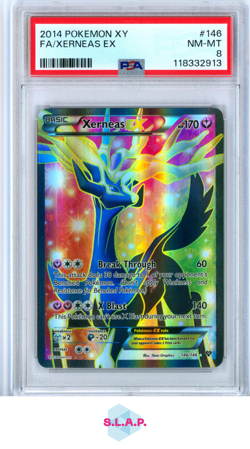 XERNEAS EX POKEMON 146/146 2014 POKEMON XY ULTRA RARE ENGLISH PSA 8 - Image 1