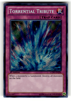 Torrential Tribute LCYW-EN180 1st Edition Secret Rare Legendary Collection 3: Yu - Image 1