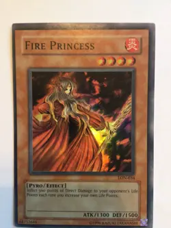 Yugioh Fire Princess LON-EN034 Super Rare Holo - Image 1