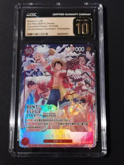 One Piece TCG Monkey D. Luffy 2nd Anniversary ST10-006 Cinese CGC 10 Pristine - Image 1