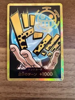 Gold Frame Trafalger D. Water Law ONE PIECE DON !! Card The Best PRB-01 Japan/A1 - Image 1