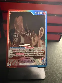 One Piece Portgas.D.Ace (OP13-002) Alt Art Leader NM-MT ENG - Image 1