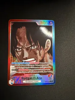 One Piece Portgas.D.Ace (OP13-002) Alt Art Leader NM-MT ENG - Image 3