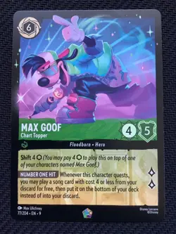 Max Goof Chart Topper 77/204 Fabled Legendary Disney Lorcana Non Foil - Image 2