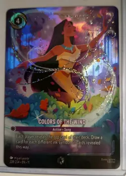 Disney Lorcana Colors of the Wind Enchanted 228/204 Winterspell Holo Pocahontas - Image 1
