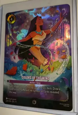 Disney Lorcana Colors of the Wind Enchanted 228/204 Winterspell Holo Pocahontas - Image 2