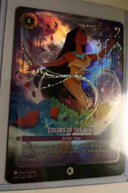 Disney Lorcana Colors of the Wind Enchanted 228/204 Winterspell Holo Pocahontas - Image 3