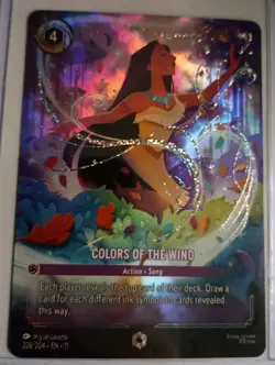 Disney Lorcana Colors of the Wind Enchanted 228/204 Winterspell Holo Pocahontas - Image 4