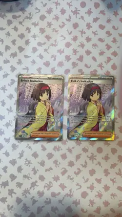 Pokemon Erika's Invitation Holo Trainer 196/165 Scarlet & Violet 151 2 Cards - Image 1