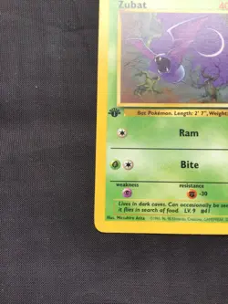 Pokemon Cards: Team Rocket 1st Edition Common: Zubat 70/82 - Image 5