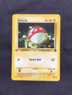 Pokemon Cards: Team Rocket 1st Edition Common: Voltorb 69/82 - Image 1