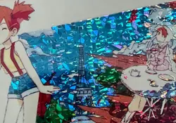 MISTY PARIS EIFFEL Japanese Prism Holo Sticker Card Anime Collectible Foil LP - Image 2