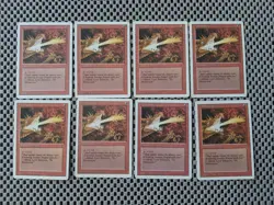 Lot Of 8 Magic MTG Firebreathing English Revised 3rd Edition Cards EX+ / LP+ - Image 1