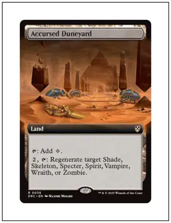 1x Accursed Duneyard, Extended Art, Magic the Gathering MTG NM - Image 1
