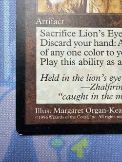 LION’S EYE DIAMOND Mirage Exp 1996 VINTAGE Magic the Gathering ULTRA RARE!! - Image 5