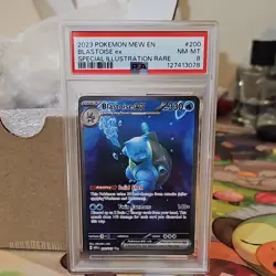 Pokemon Blastoise ex 200/165 Scarlet & Violet 151 Illustration Rare Holo PSA 8 - Image 1