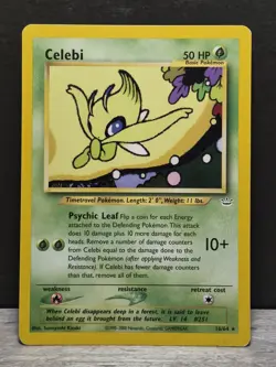 Celebi 16/64 Neo Revelation – Rare Non-Holo Unlimited WOTC Pokemon Card - Image 1