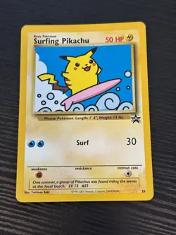 Pokemon TCG Surfing Pikachu 28/53 Wotc Promo Light Play Card - Image 1