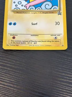Pokemon TCG Surfing Pikachu 28/53 Wotc Promo Light Play Card - Image 3