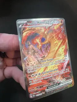 Team Rocket’s Moltres ex 229/182 SIR NM Pokemon TCG Destined Rivals Minty - Image 4