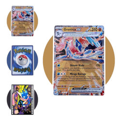 Twilight Masquerade Pokemon Card (M48): Greninja ex 106/167, Metal Promo - Image 1