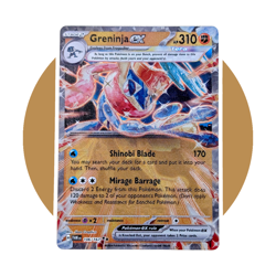 Twilight Masquerade Pokemon Card (M48): Greninja ex 106/167, Metal Promo - Image 2