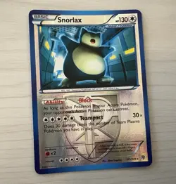 Pokemon TCG Snorlax Plasma Storm 101/135 Reverse Holo Rare - Image 1