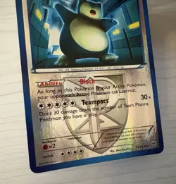 Pokemon TCG Snorlax Plasma Storm 101/135 Reverse Holo Rare - Image 3