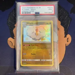 PSA 9 MINT 2019 Pokemon Hidden Fates ALTARIA SV37 Shiny Holo Rare - Image 2