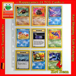 9x 1. Edition Pokemon Karten WOTC Sammlung gemischt div. Set TCG non Holo /Z40 - Image 1