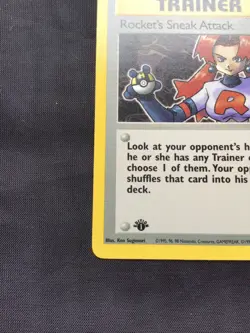 Pokemon Cards: Team Rocket 1st Edition Rare: Rocket's Sneak Attack 72/82 - Image 5