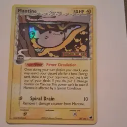 Pokemon Mantine Delta Species EX Dragon Frontiers 20/101 Reverse Holo Rare - Image 1