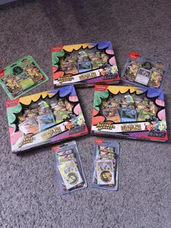 Pokemon TCG Mega Ascended Heroes Bundle 3 Pin Collection 4 Two-Pack Sealed - Image 1