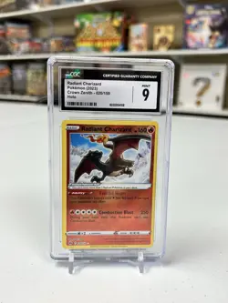 RADIANT CHARIZARD POKEMON 2023 CROWN ZENITH HOLO CGC 9 - Image 1