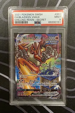 Blaziken VMAX 201/198 Secret Rare PSA 9 Chilling Reign Pokemon 320 HP - Image 1